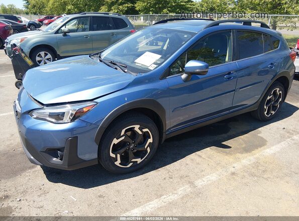 JF2GTHNC8PH222600 2023 SUBARU CROSSTREK Blue Vista tres cuartos delantera izquierda
