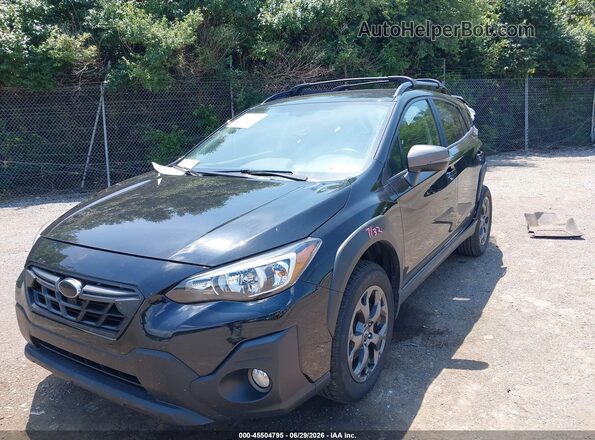 JF2GTHRC4MH327138 2021 SUBARU CROSSTREK Black Vista tres cuartos delantera izquierda