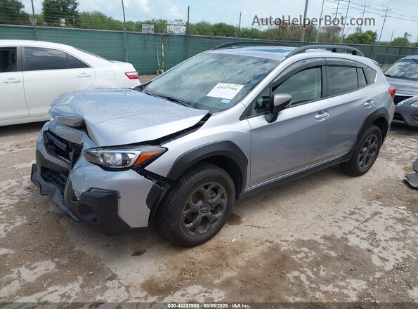JF2GTHSC1MH205976 2021 SUBARU CROSSTREK Silver Передня ліва чверть