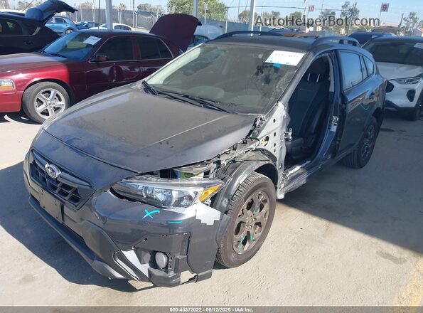 JF2GTHSC2MH280153 2021 SUBARU CROSSTREK Gray Առջևի ձախ երեք քառորդ տեսարան
