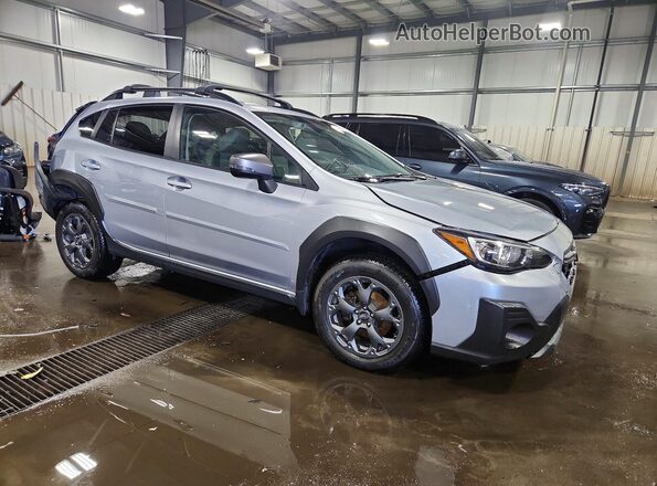 JF2GTHSC4MH666749 2021 SUBARU CROSSTREK Silver Delantero derecho