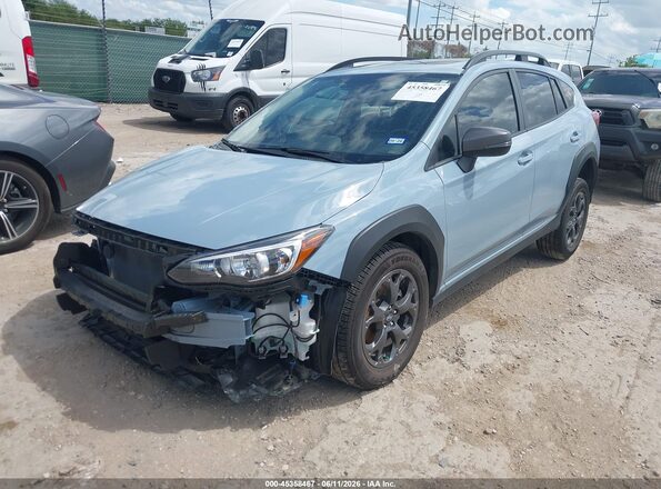 JF2GTHSC4PH221416 2023 SUBARU CROSSTREK Blue Vista tres cuartos delantera izquierda