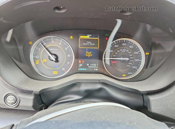 JF2GTHSC9NH222185 2022 SUBARU CROSSTREK Черный Вид щитка приборов