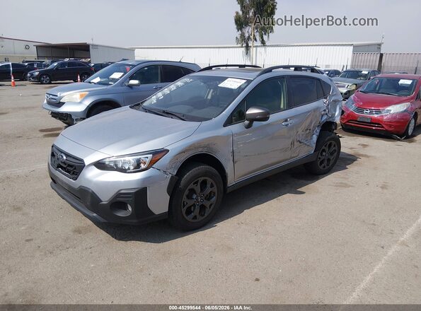 JF2GTHSCXPH236339 2023 SUBARU CROSSTREK Silver Vista tres cuartos delantera izquierda