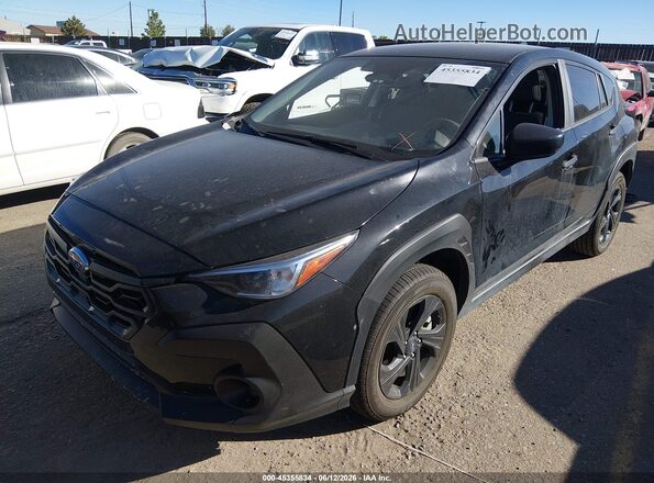 JF2GUABC8SH297282 2025 SUBARU CROSSTREK Black Առջևի ձախ երեք քառորդ տեսարան