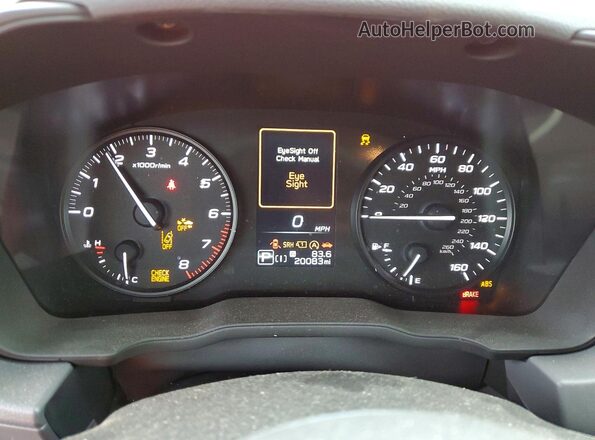 JF2GUABC9R8915767 2024 SUBARU CROSSTREK Красный Вид щитка приборов