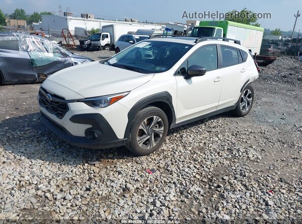 JF2GUADC1R8268276 2024 SUBARU CROSSTREK White Առջևի ձախ երեք քառորդ տեսարան