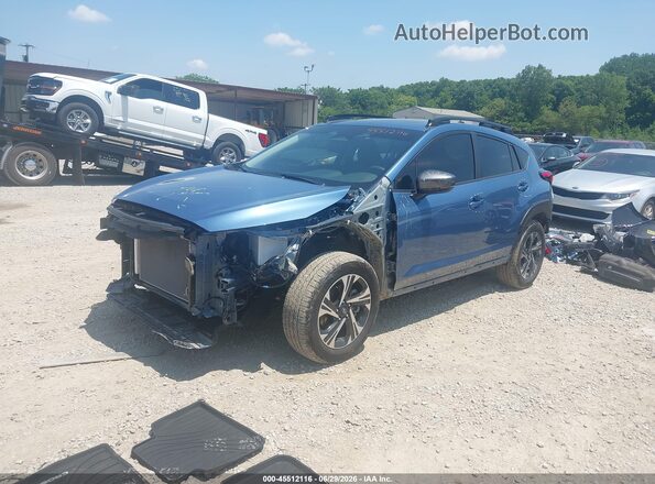 JF2GUADC1RH360830 2024 SUBARU CROSSTREK Blue წინა მარცხენა ხედი სამი მეოთხედიდან