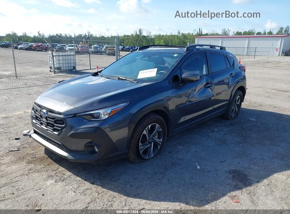 JF2GUADC4R8878947 2024 SUBARU CROSSTREK Gray Vista tres cuartos delantera izquierda