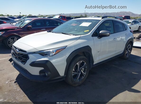 JF2GUADC5R8230453 2024 SUBARU CROSSTREK White Առջևի ձախ երեք քառորդ տեսարան