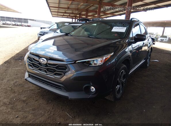 JF2GUADC6R8320825 2024 SUBARU CROSSTREK Gray წინა მარცხენა ხედი სამი მეოთხედიდან