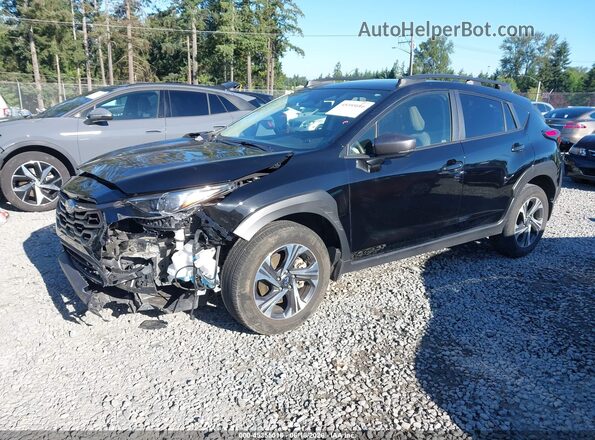 JF2GUADC6RH253918 2024 SUBARU CROSSTREK Black წინა მარცხენა ხედი სამი მეოთხედიდან