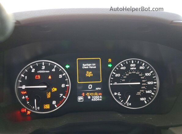 JF2GUHDC1S8299798 2025 SUBARU CROSSTREK Gray Vista del cuadro de instrumentos