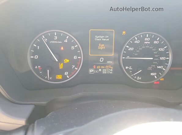 JF2GUHDC5S8325903 2025 SUBARU CROSSTREK Black Widok zestawu wskaźników