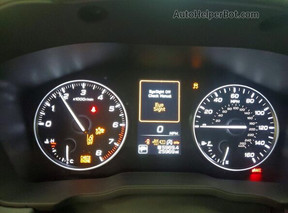 JF2GUHDC5SH321737 2025 SUBARU CROSSTREK Синий Вид щитка приборов