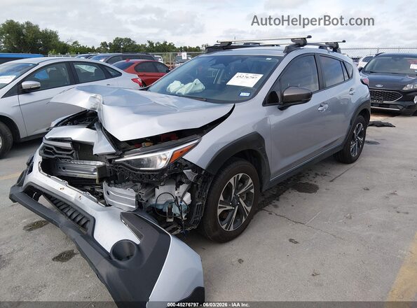 JF2GUHDC6S8253965 2025 SUBARU CROSSTREK Silver წინა მარცხენა ხედი სამი მეოთხედიდან