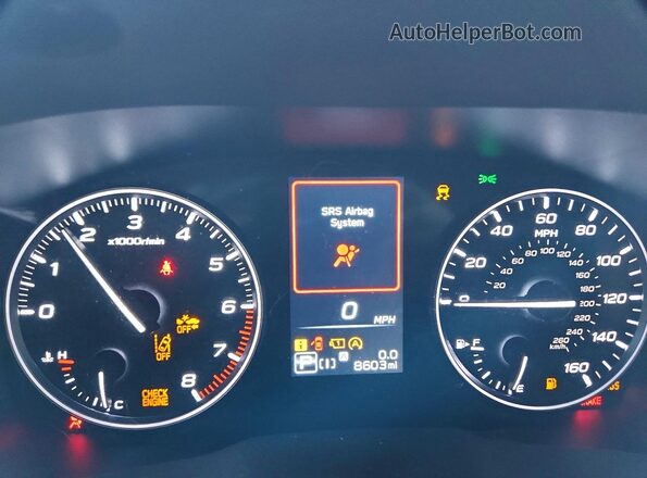 JF2GUHDC8SH203570 2025 SUBARU CROSSTREK Оранжевый Вид щитка приборов