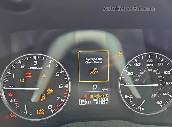 JF2GUHDC8SH295795 2025 SUBARU CROSSTREK White Widok zestawu wskaźników