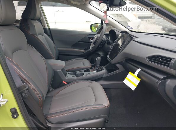 JF2GUSND7T8227087 2026 SUBARU CROSSTREK Зеленый Вид салона спереди