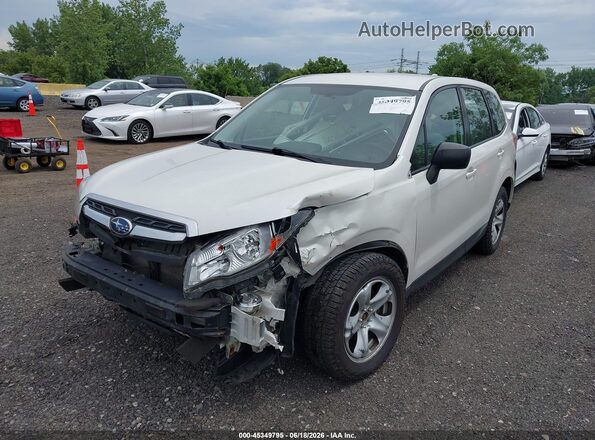 JF2SJAAC4JH542128 2018 SUBARU FORESTER White წინა ხედი