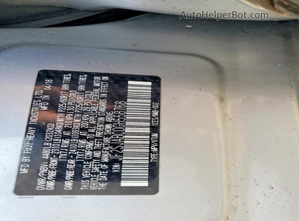 JF2SJABC0GH558768 2016 SUBARU FORESTER Серебряный Вид наклейки с VIN-кодом