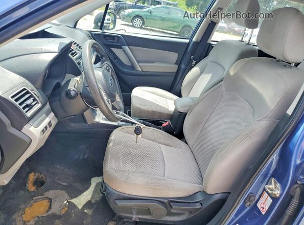 JF2SJABC1HH805846 2017 SUBARU FORESTER Blue Вид салону спереду