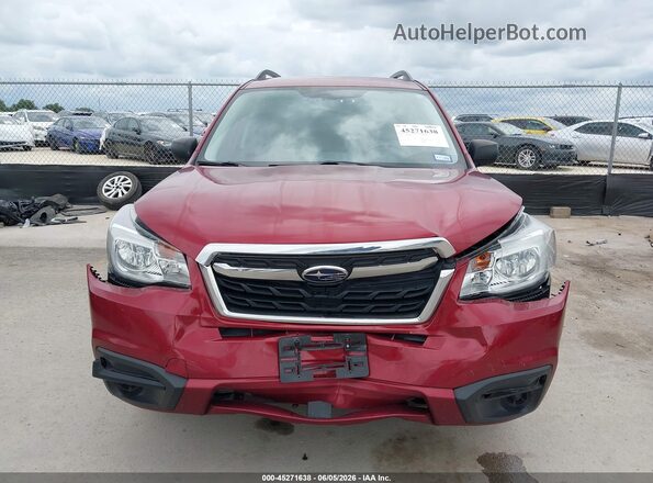 JF2SJABC1JH509652 2018 SUBARU FORESTER Red Instrument cluster view