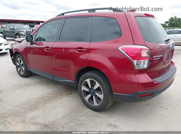 JF2SJABC1JH509652 2018 SUBARU FORESTER Red Rear left