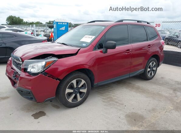 JF2SJABC1JH509652 2018 SUBARU FORESTER Red Front left