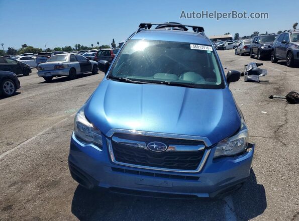 JF2SJABC2JH463703 2018 SUBARU FORESTER Blue Вид спереду