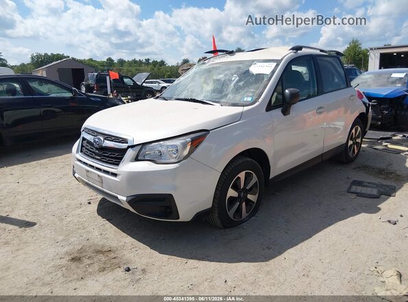 JF2SJABC2JH517548 2018 SUBARU FORESTER White Przód lewy