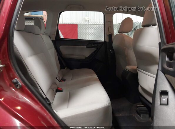 JF2SJABC2JH590578 2018 SUBARU FORESTER Red Widok naklejki z numerem VIN