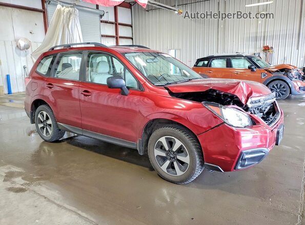 JF2SJABC3JH520930 2018 SUBARU FORESTER Red Առջևի աջ