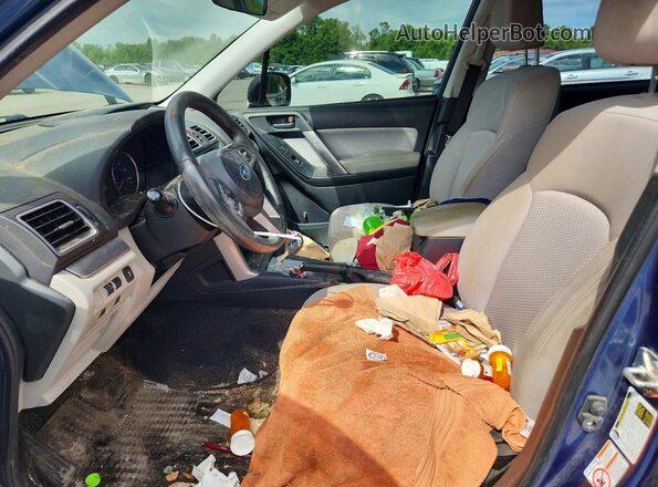 JF2SJABC6JH479001 2018 SUBARU FORESTER Blue Widok wnętrza z przodu