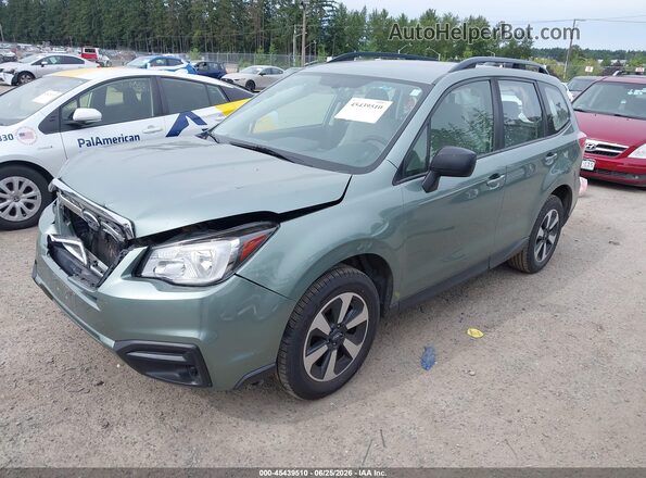 JF2SJABC8HH585122 2017 SUBARU FORESTER Green Առջևի ձախ երեք քառորդ տեսարան