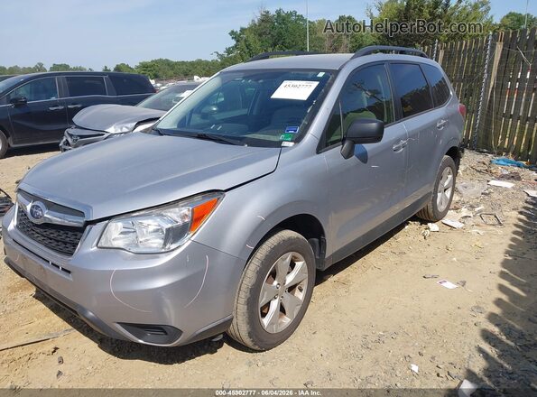 JF2SJABC9GH504434 2016 SUBARU FORESTER Silver Առջևի ձախ երեք քառորդ տեսարան