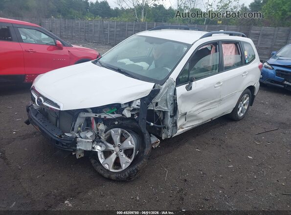 JF2SJABC9GH555075 2016 SUBARU FORESTER White Vista tres cuartos delantera izquierda