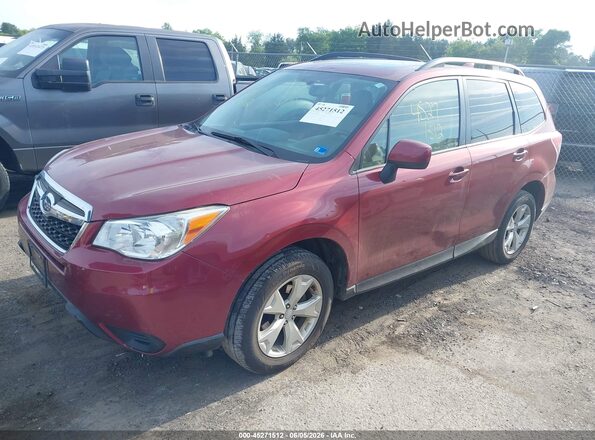 JF2SJADC2GH527678 2016 SUBARU FORESTER Maroon Передня ліва чверть