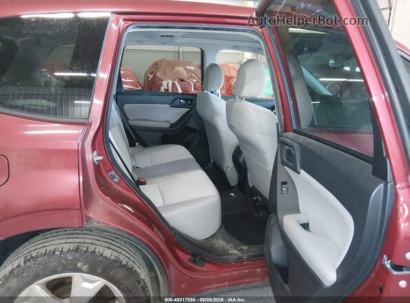 JF2SJADC2GH567131 2016 SUBARU FORESTER Burgundy Widok naklejki z numerem VIN