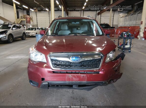JF2SJADC2GH567131 2016 SUBARU FORESTER Burgundy Widok zestawu wskaźników