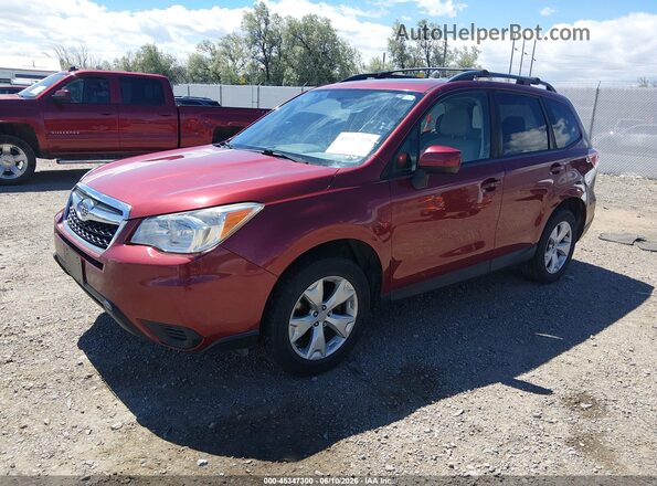 JF2SJADC6GH557217 2016 SUBARU FORESTER Burgundy Առջևի ձախ երեք քառորդ տեսարան
