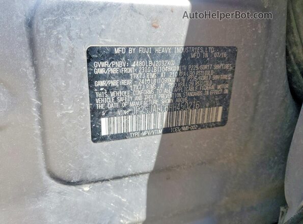 JF2SJAEC6HH450216 2017 SUBARU FORESTER Silver 