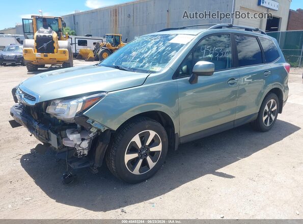 JF2SJAEC7HH442755 2017 SUBARU FORESTER Green Առջևի ձախ երեք քառորդ տեսարան