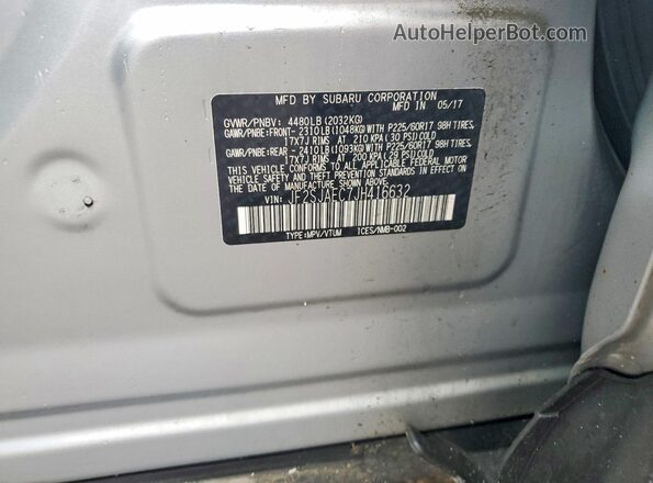 JF2SJAEC7JH416632 2018 SUBARU FORESTER Silver 