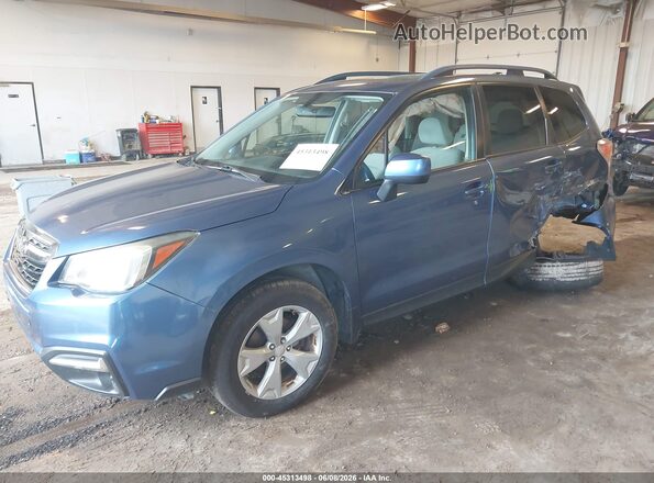 JF2SJAEC8JH474555 2018 SUBARU FORESTER Синий Передняя левая четверть