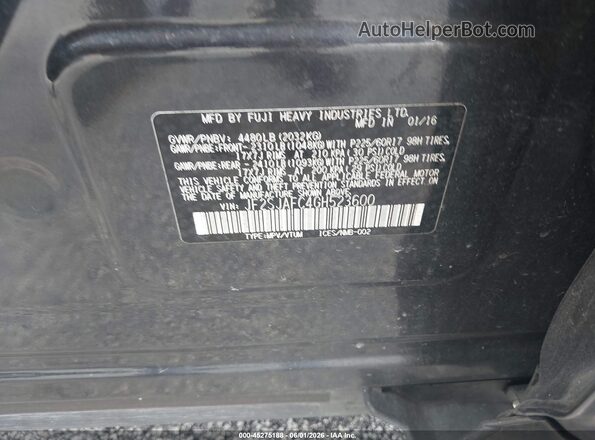 JF2SJAFC4GH523600 2016 SUBARU FORESTER Gray 