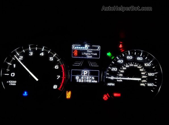 JF2SJAGC0JH423225 2018 SUBARU FORESTER Синий Вид щитка приборов
