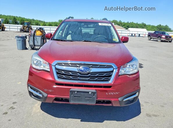 JF2SJAGC0JH575554 2018 SUBARU FORESTER Red Դիմացի տեսք