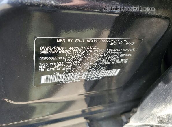 JF2SJAGC2HH536202 2017 SUBARU FORESTER Gray VIN sticker view