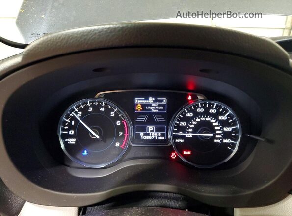 JF2SJAGC6HH445949 2017 SUBARU FORESTER Black Вид щитка приладів